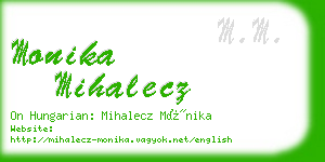 monika mihalecz business card